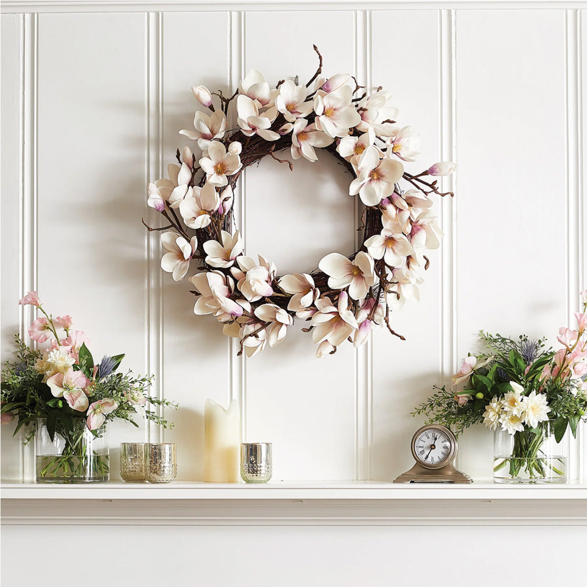 Lavender Japanese Magnolia Wreath