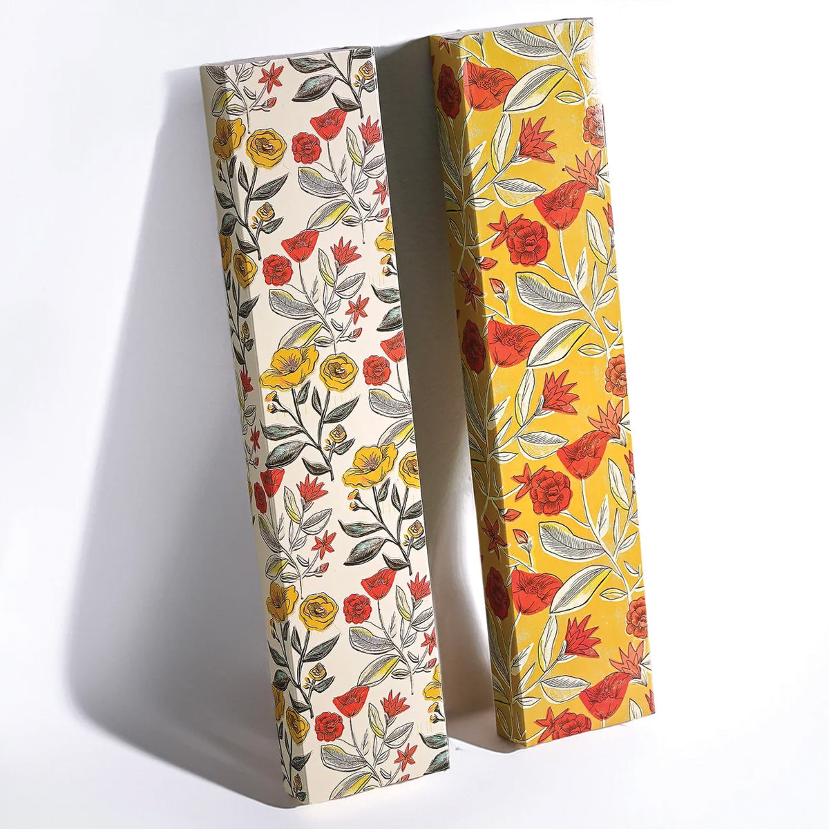 Safety Fireplace Matches in Flower Beige Matchbox