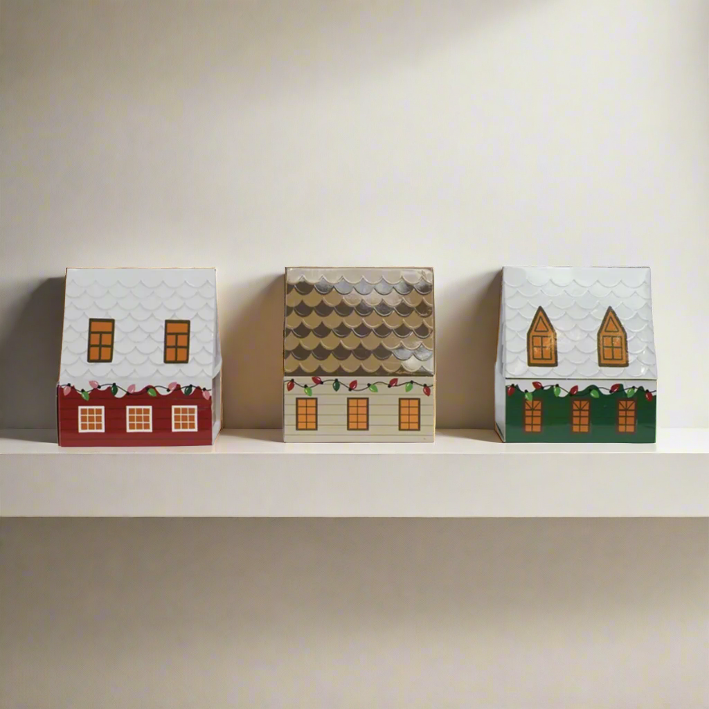 Safety Matches in House Shaped Matchbox Brown Roof