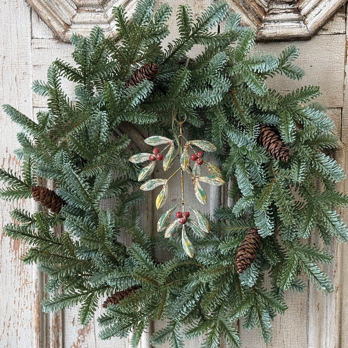 Merry Mistletoe Metal Ornament