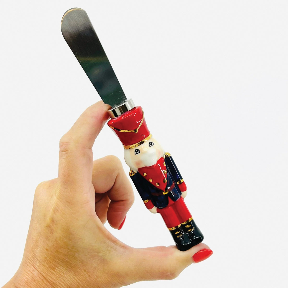 Ceramic Metal Dark Blue Jacket Nutcracker Spreader