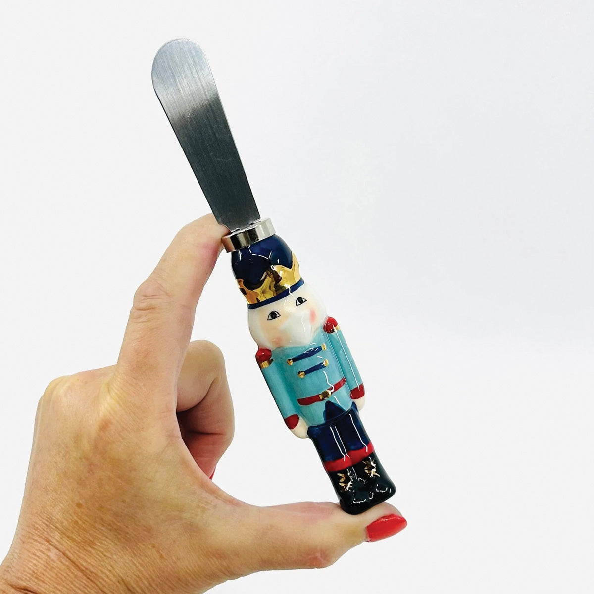 Ceramic Metal Blue Jacket Nutcracker Spreader