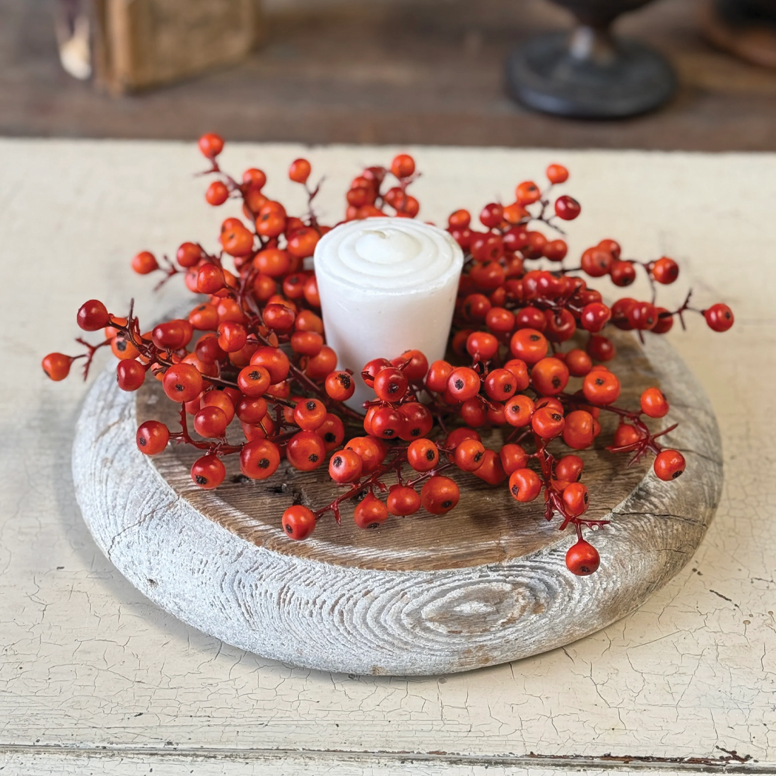 Emberfruit Matt Orange Candle Ring