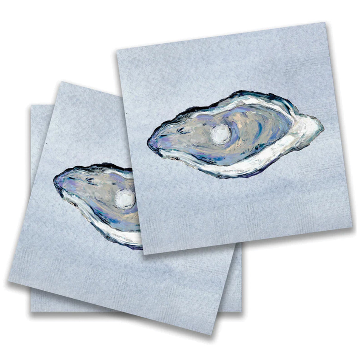 Paper Cocktail Napkins Blue Oyster