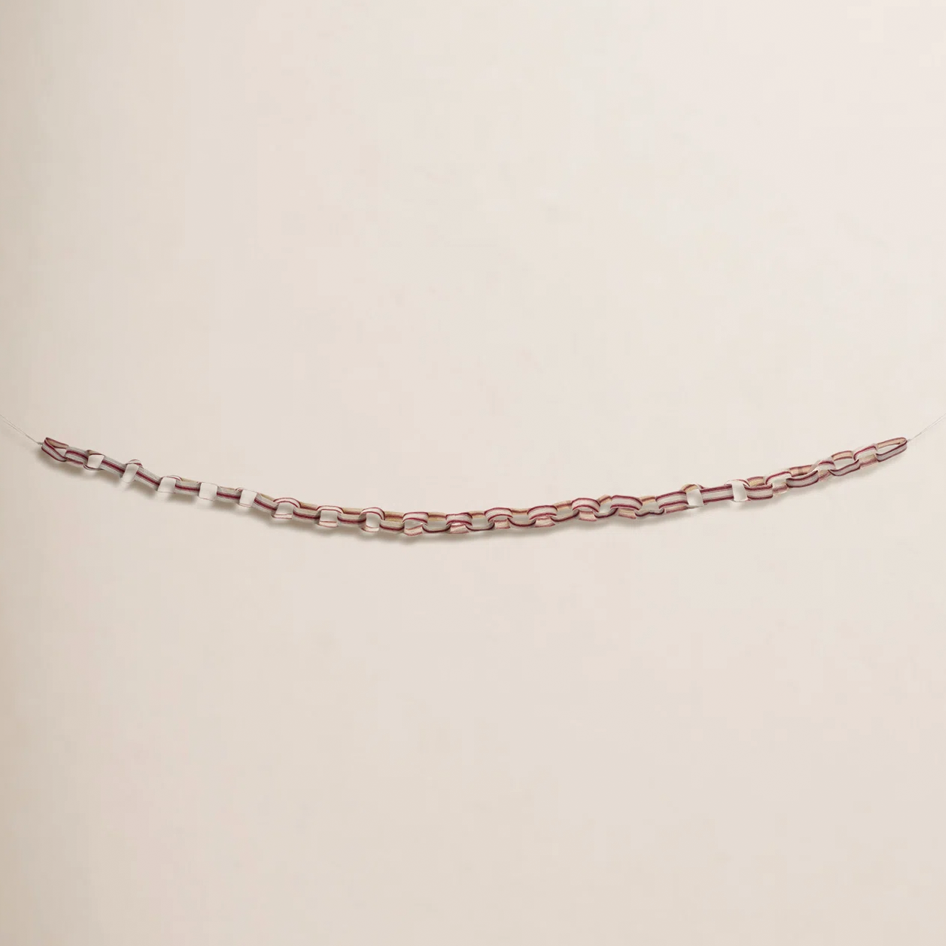 Cotton Cream Red Stripe Garland