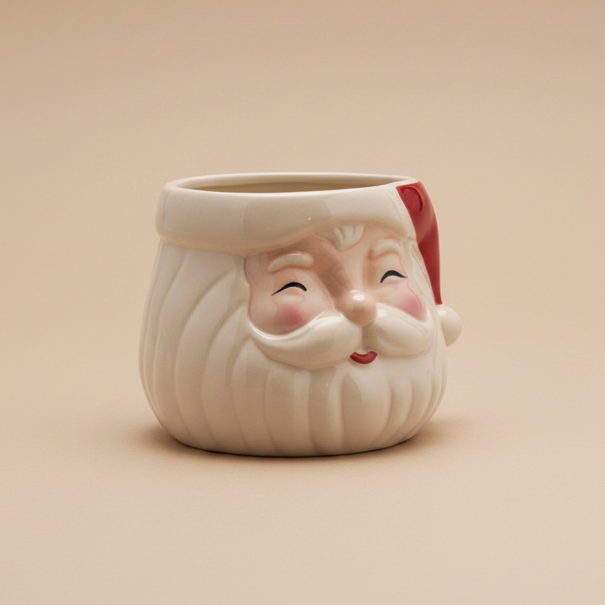 Stoneware Santa Planter