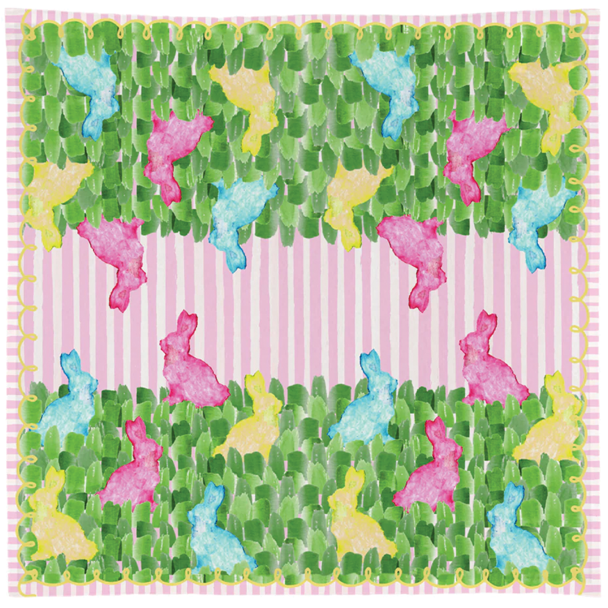 Colorful Bunnies Kitchen Square
