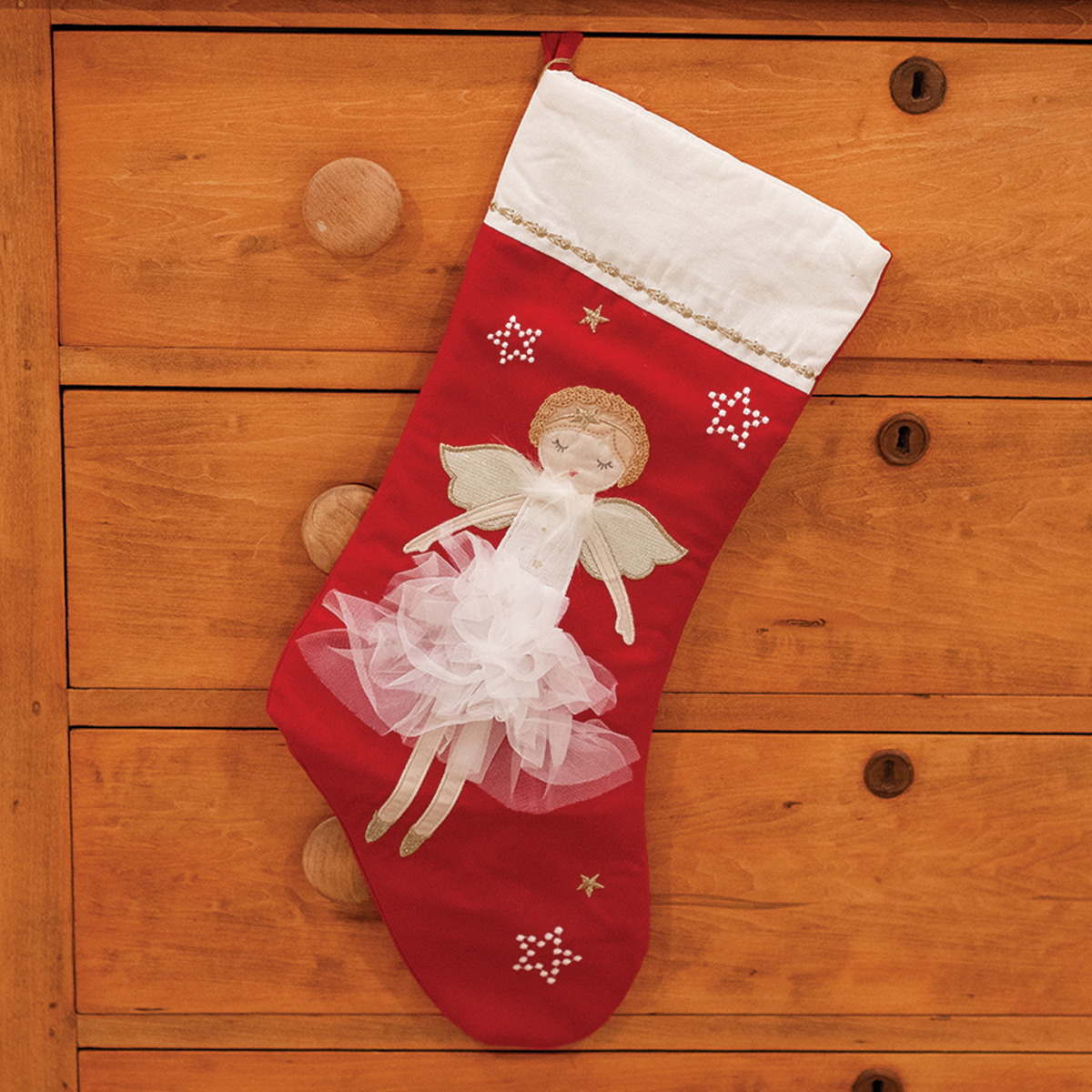 Celestial Angel Red Stocking