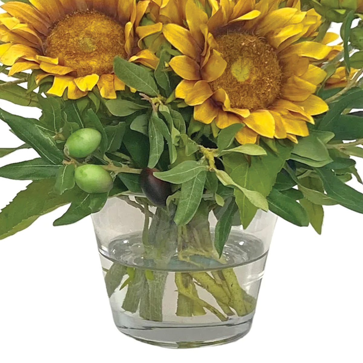 Sunflowers and Olives in Vase