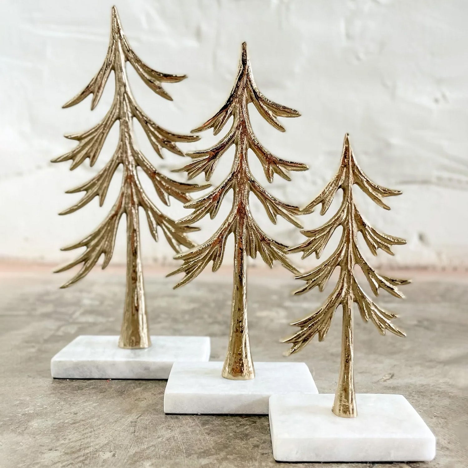 Tree Aluminum on Marble Base Short