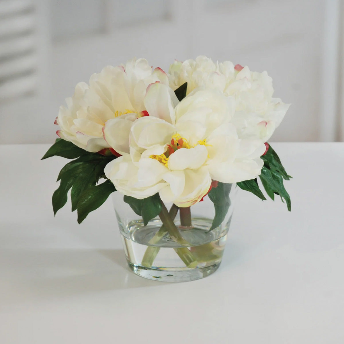 White Peonies in Glass