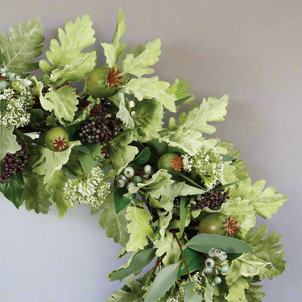 Green Mixed Berry, Pod, and Miller Wreath