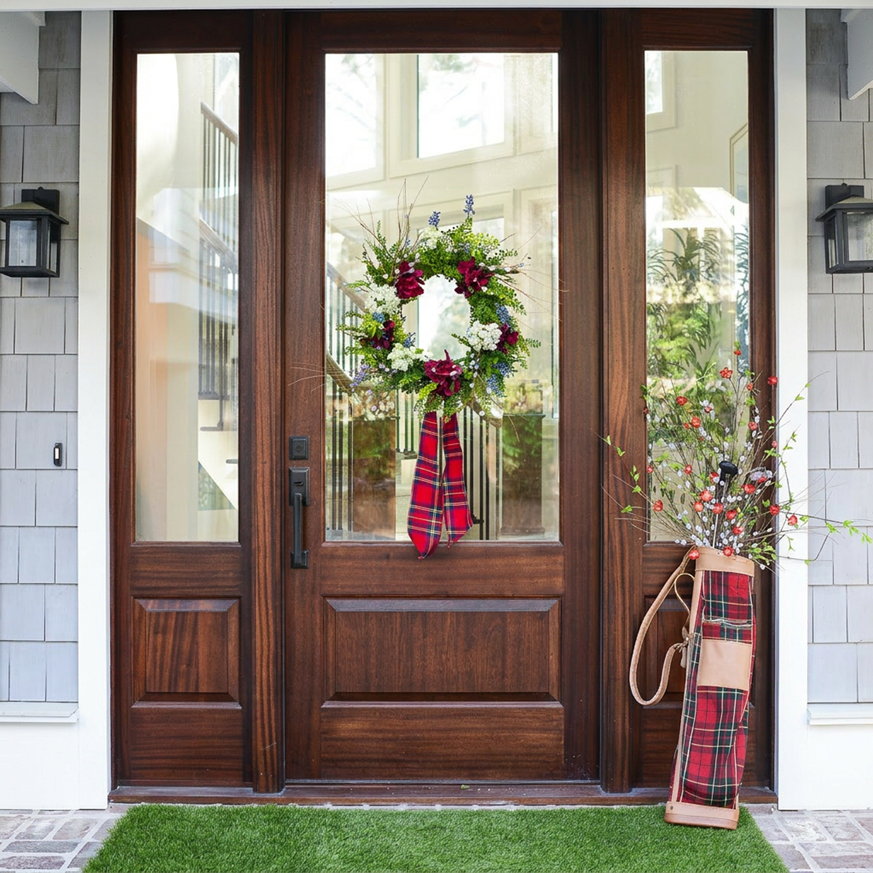 Heritage Wreath with Tartan Sash