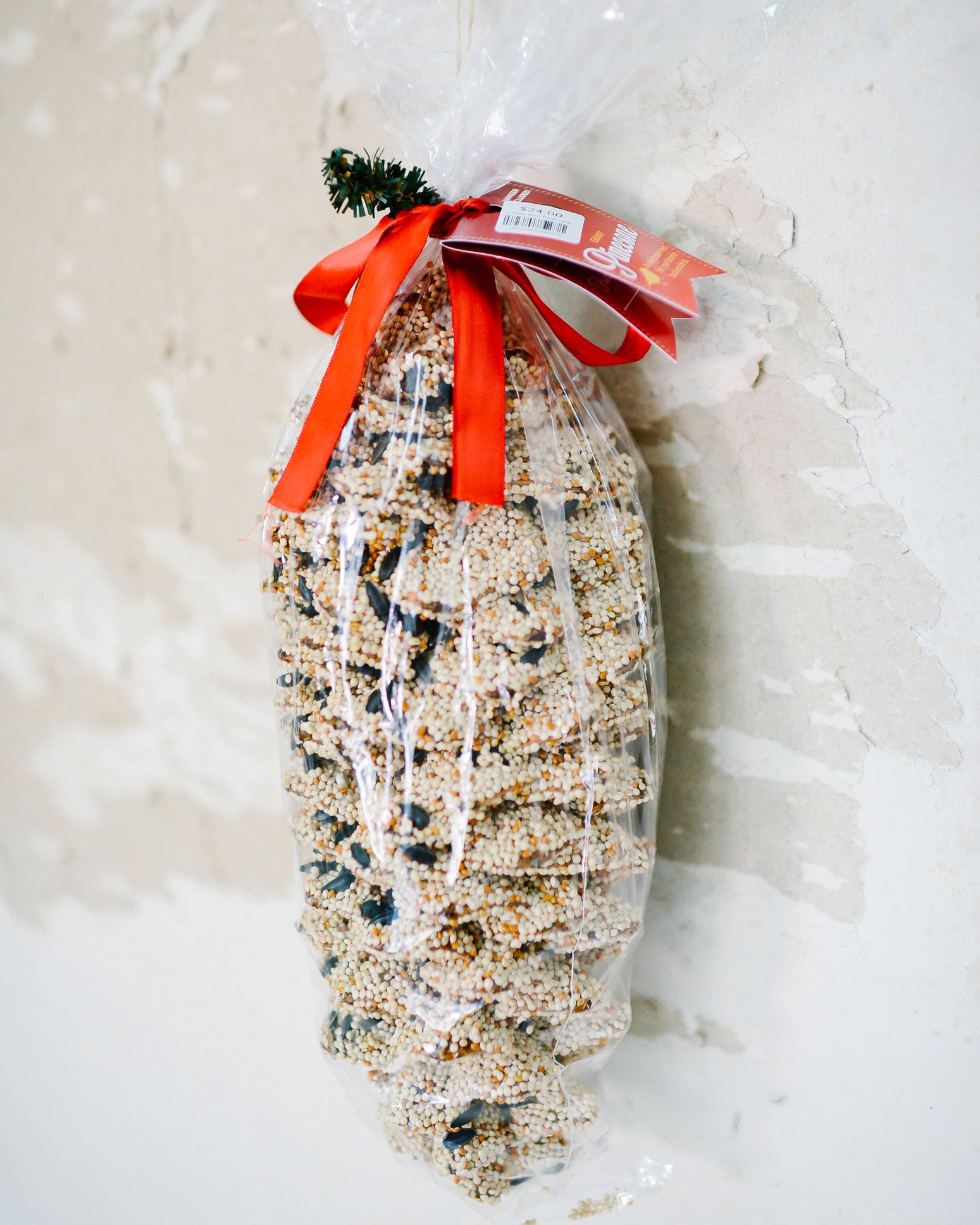 Large Holiday Bird Seed Pinecone