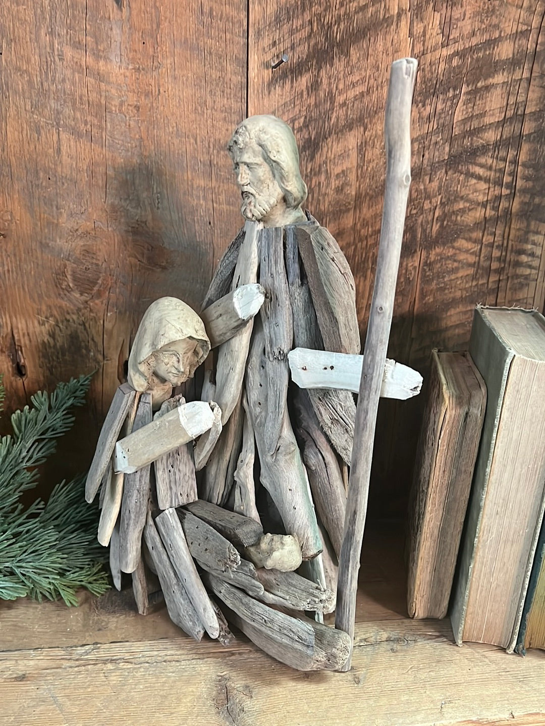 Driftwood Holy Family