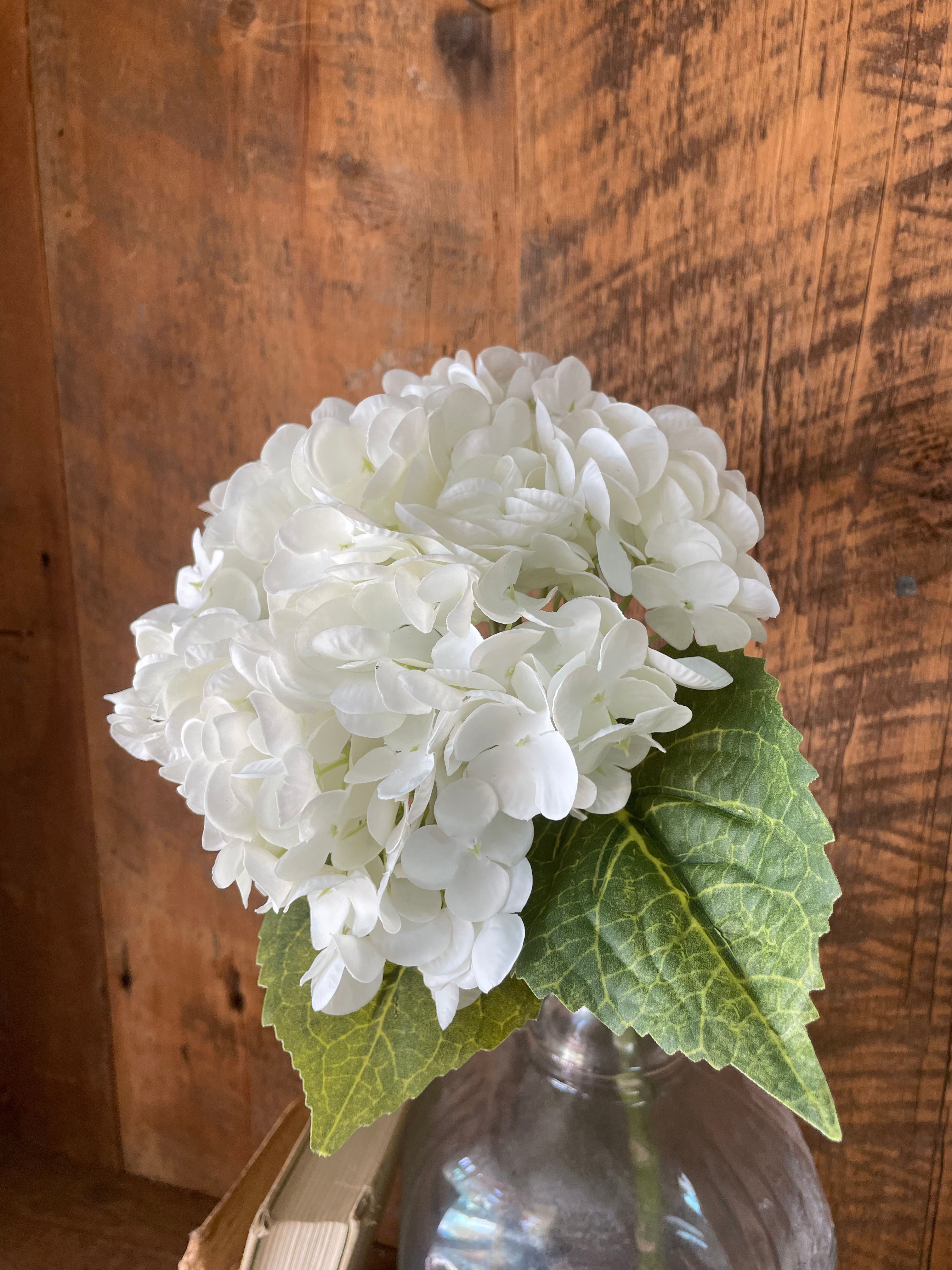 Real Touch Hydrangea Single Stem White