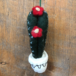 Festive Felt Cactus Ornament