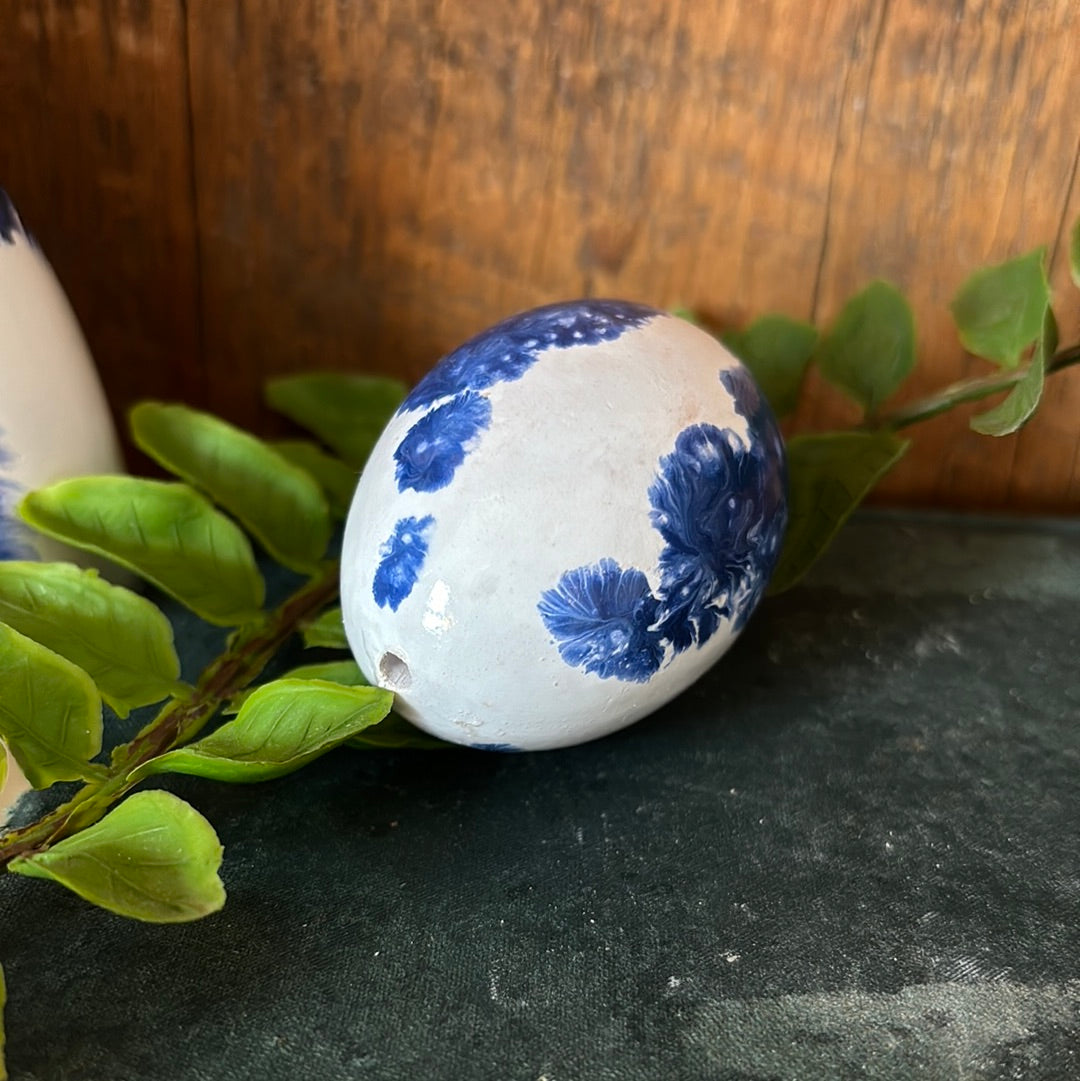 Terracotta Bloomsbury Blue White Egg