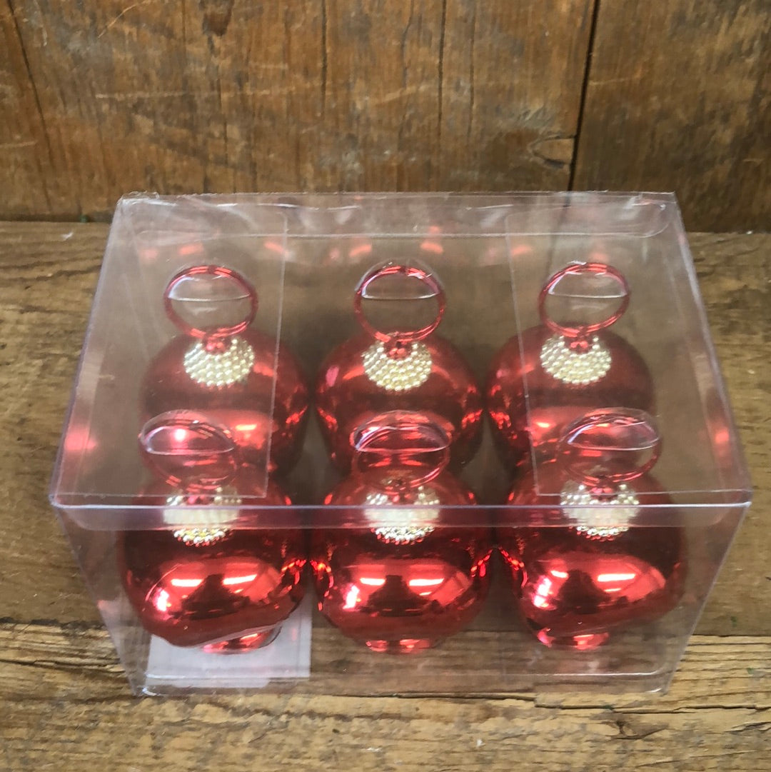 Red Jingle Bell Card Holders Box of Six