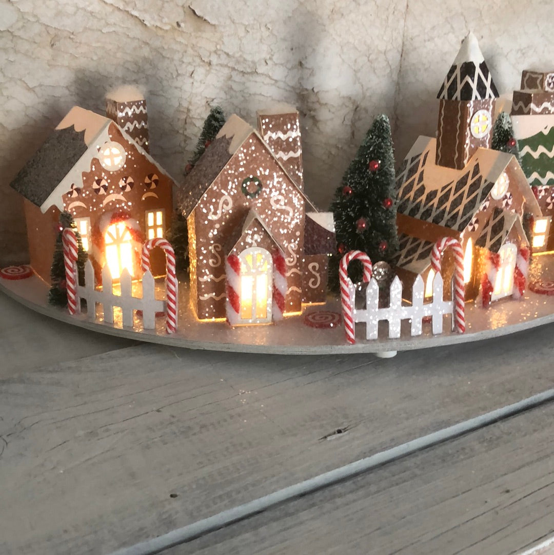 Cardboard Glitter LED Sugar Land Village