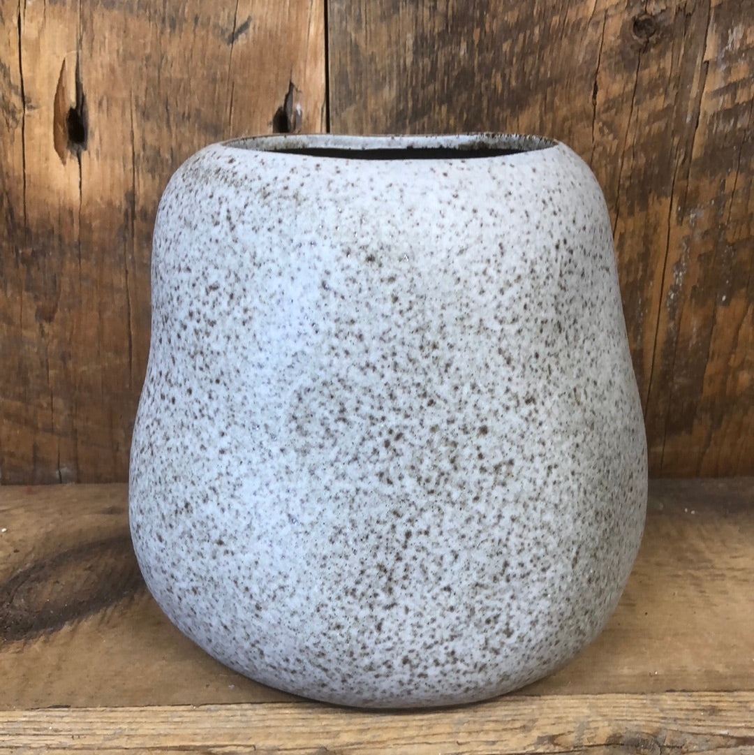 Tan Brown Speckled Pot Small