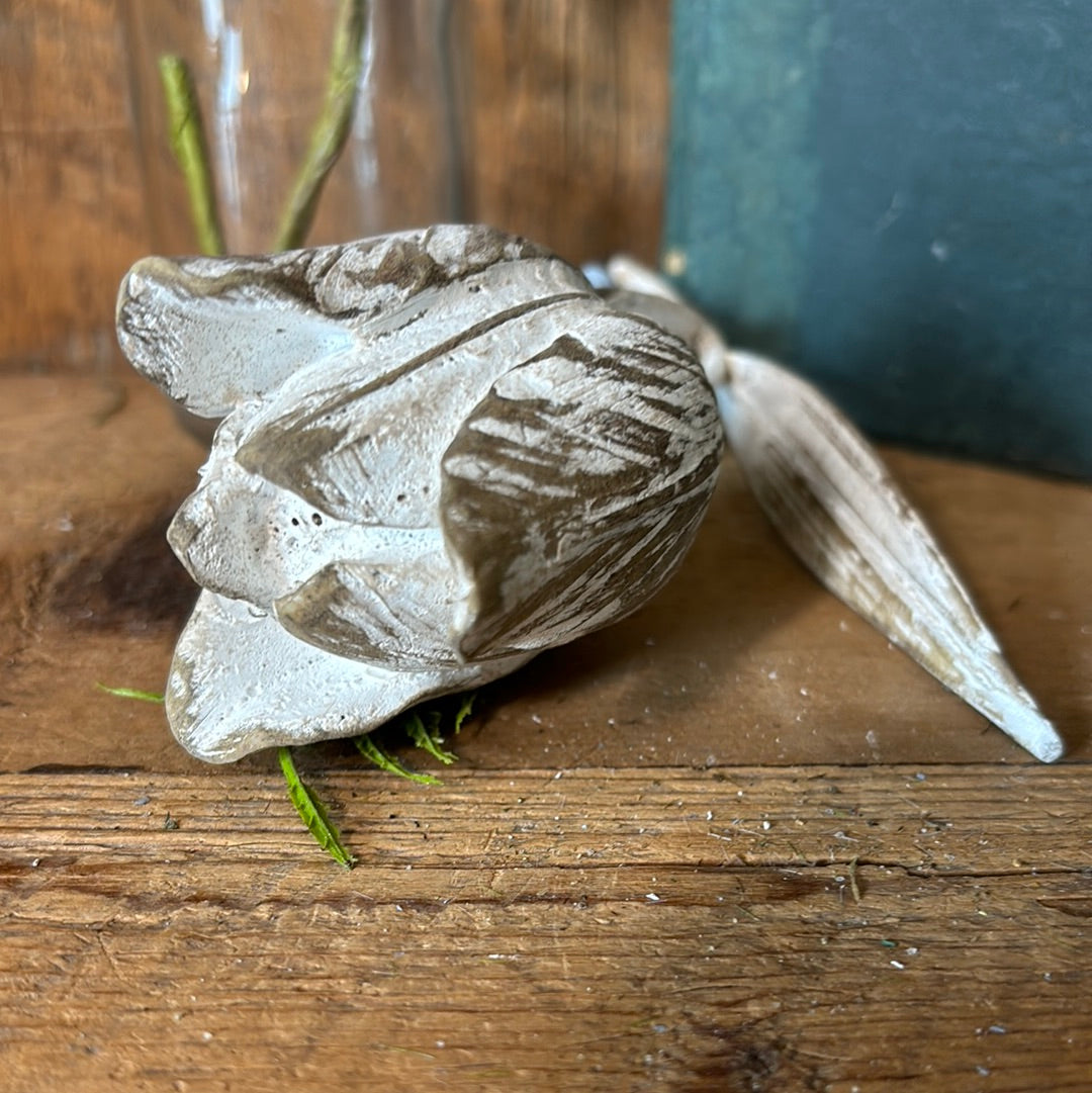 Resin and Metal Tulip with Leaf
