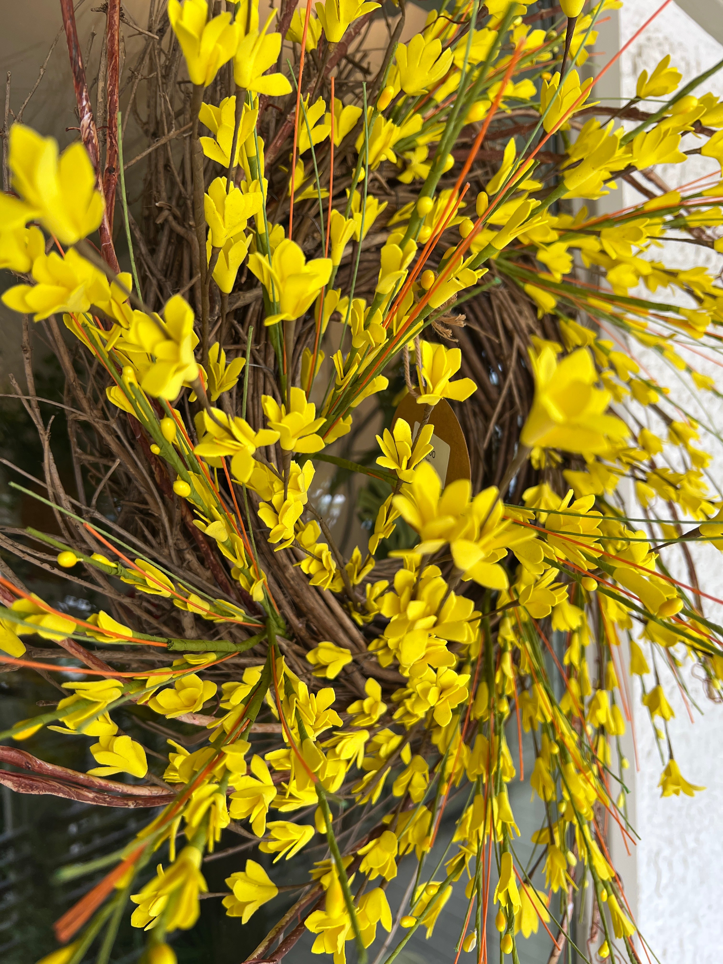 26"D Yellow Forsythia Wreath