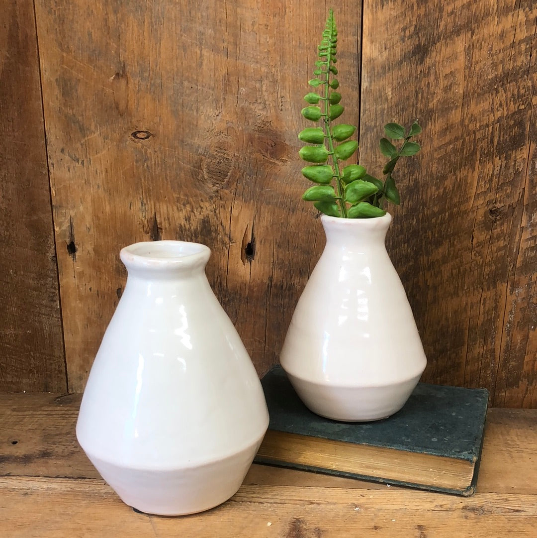 Terra Cotta Glazed Cream Vase Medium