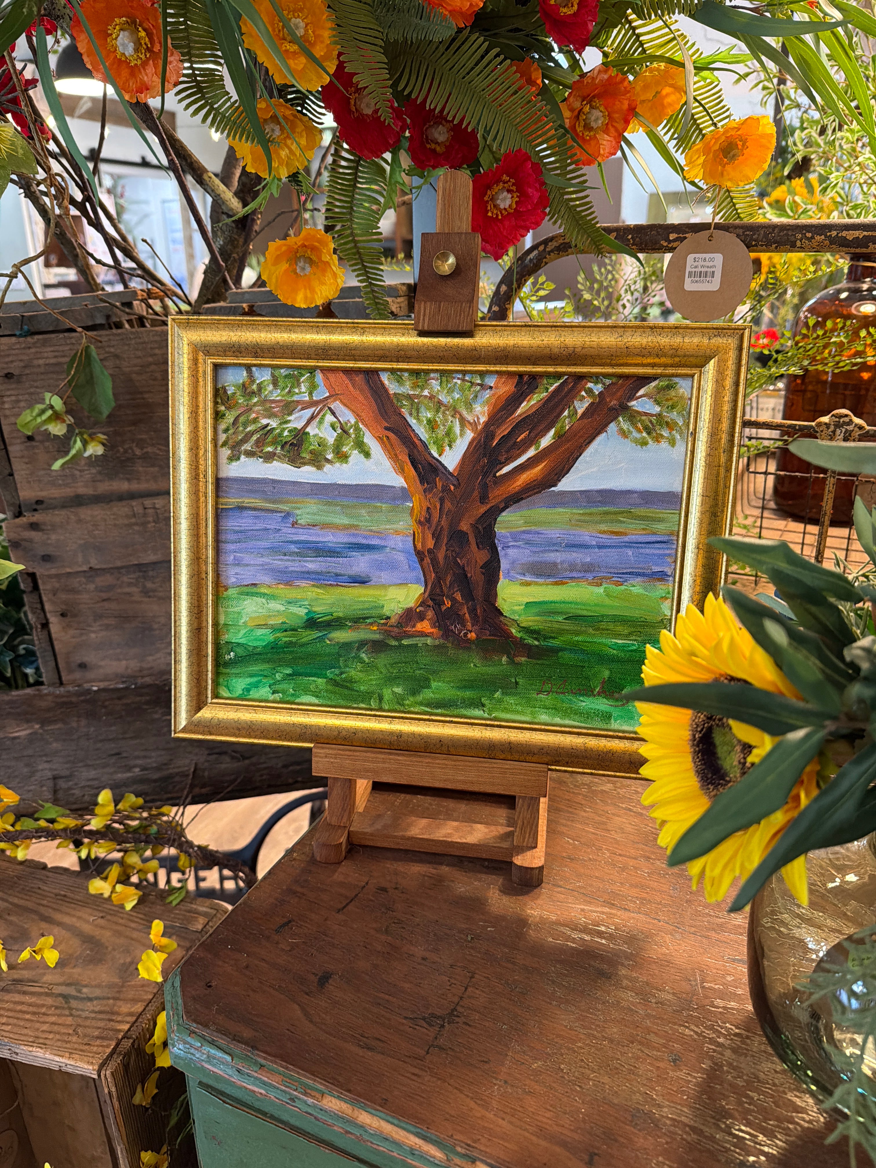 Tree by Water Framed Art