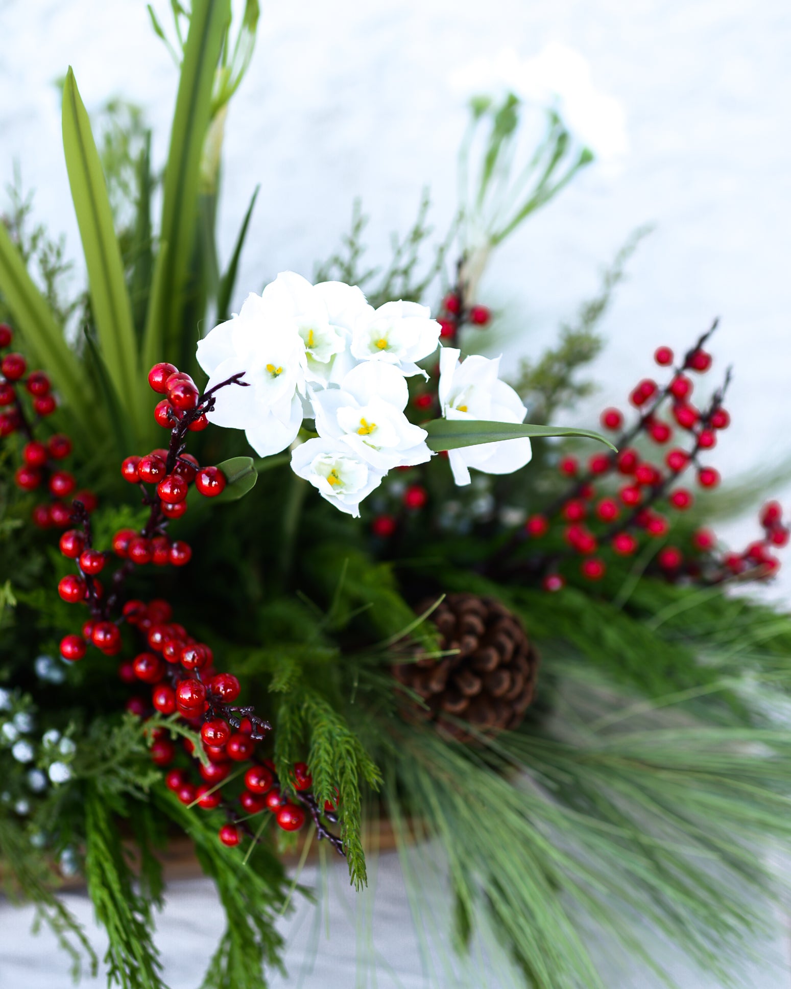 Holiday Nursery Oversized Arrangement in Dough Bowl