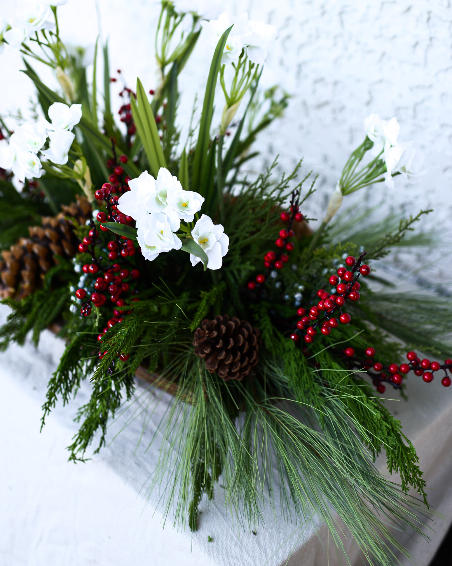 Holiday Nursery Oversized Arrangement in Dough Bowl