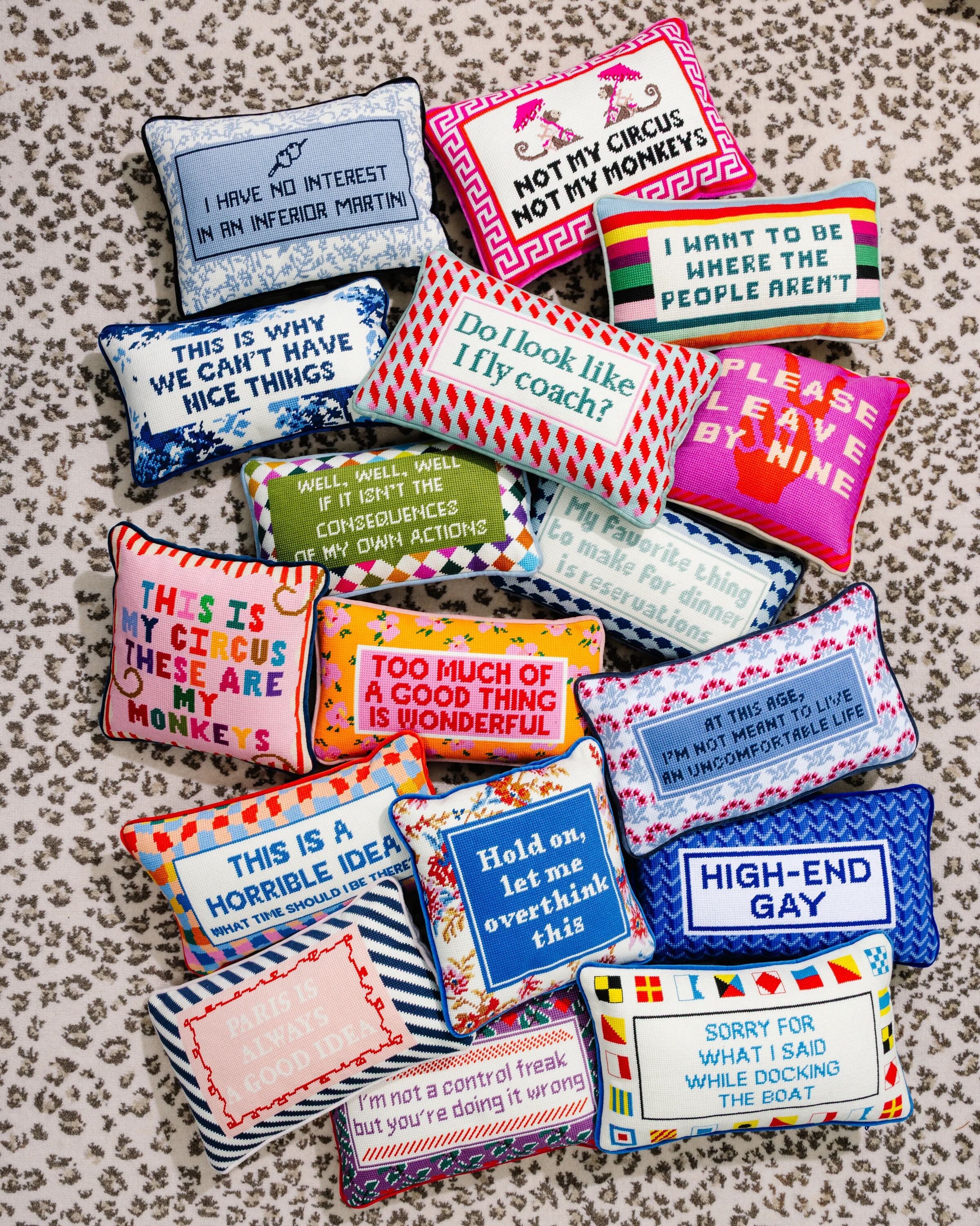 "Well Well Well" Needlepoint Pillow