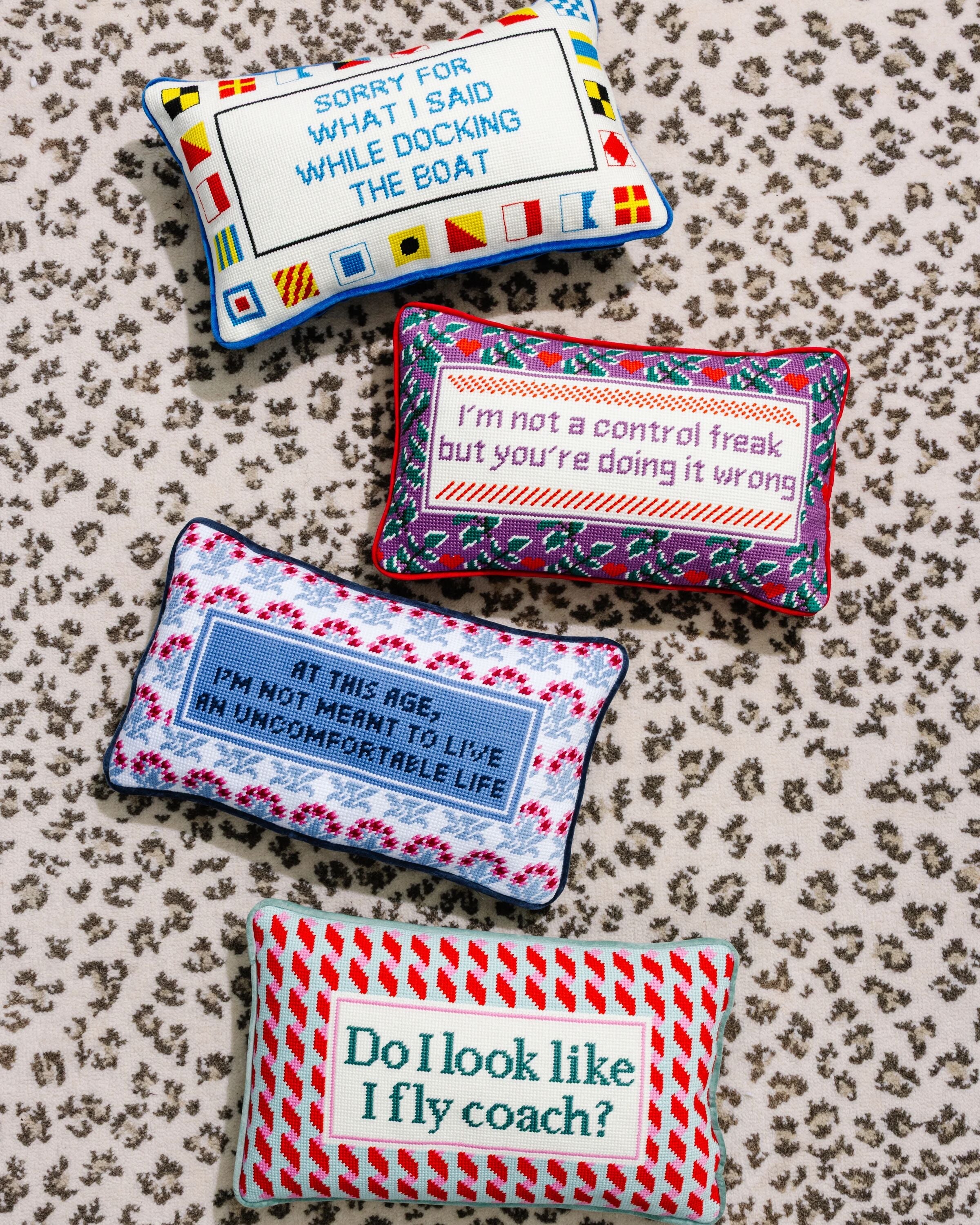 "Control Freak" Needlepoint Pillow