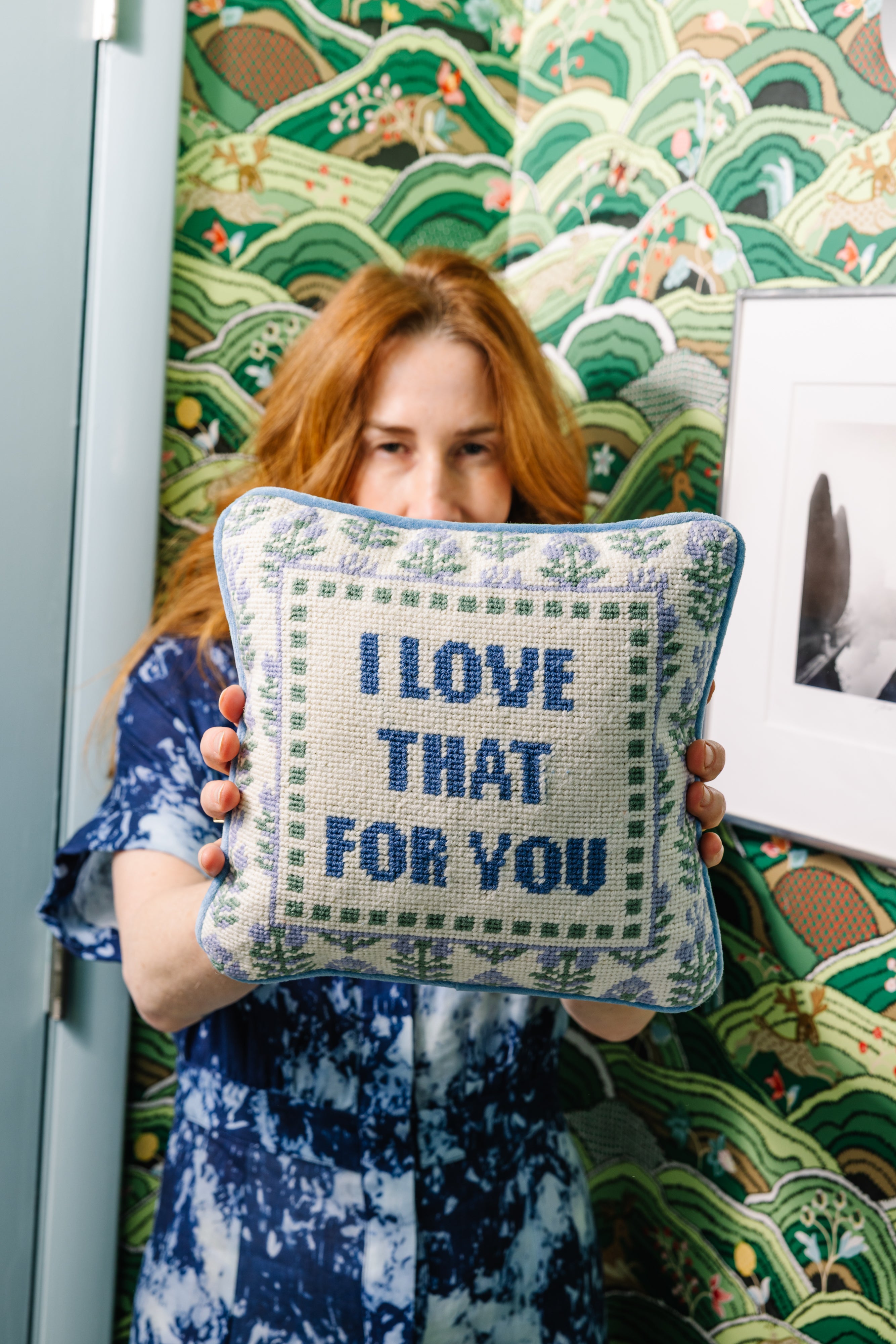 "Love That for You" Needlepoint Pillow