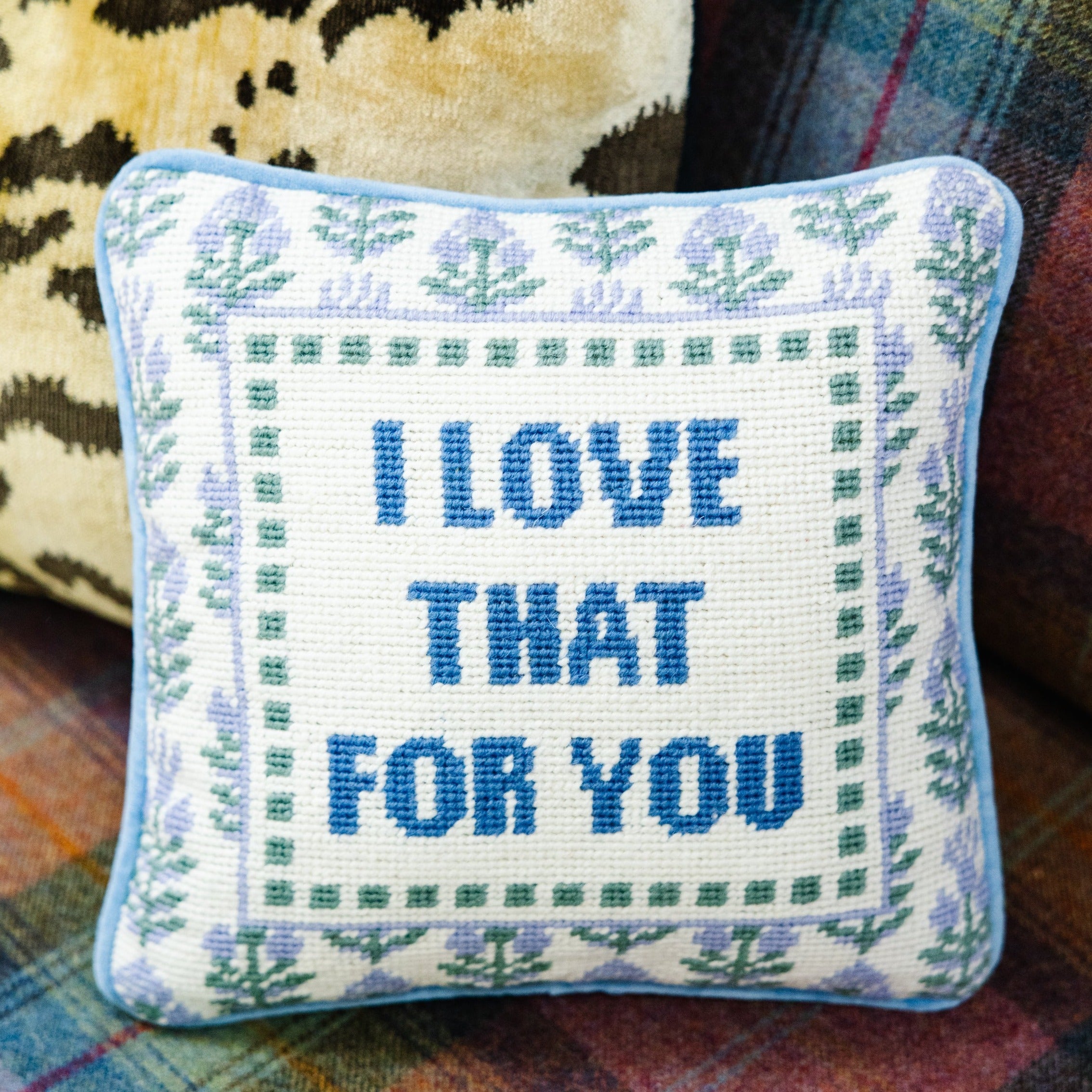 "Love That for You" Needlepoint Pillow