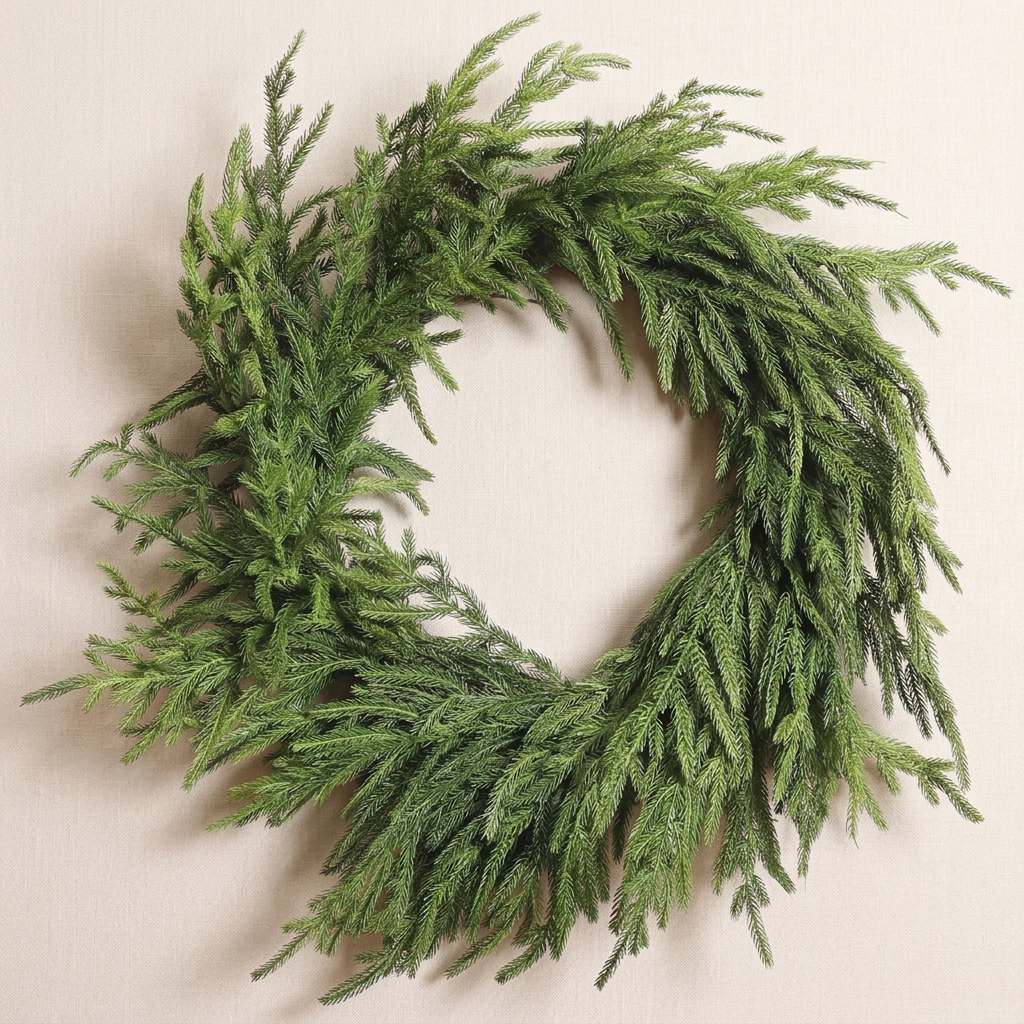24"D Norfolk Pine Wreath Soft Touch