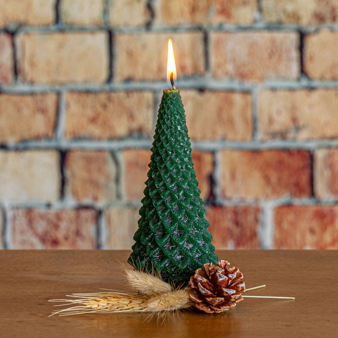 Accent Sculpted Tree Candle Forest Small