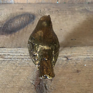Antique Gold Bird with Tail Up