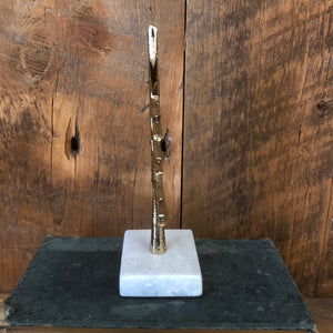 Gold Metal Tree on Marble Base Small
