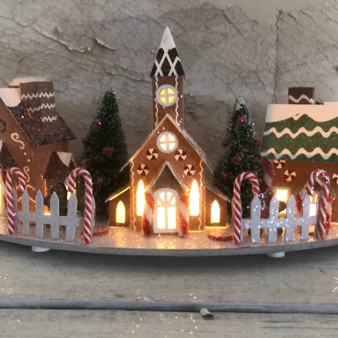 Cardboard Glitter LED Sugar Land Village