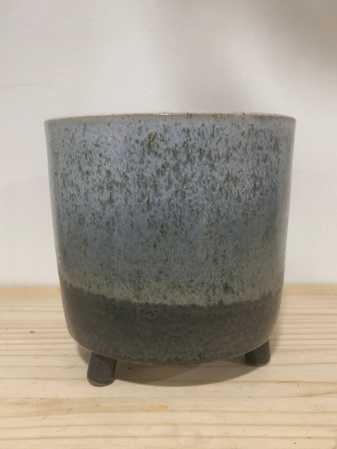 Blue Gray Footed Pot