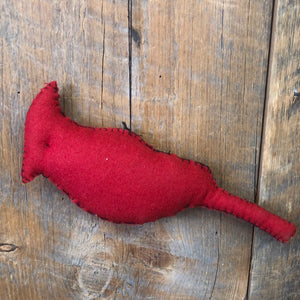 Embroidered Felt Northern Male Cardinal Ornament