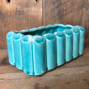 1940's Vintage McCoy Planter #608 Retro Teal and Green Color