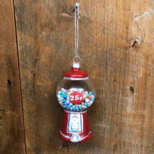 Glass Gumball Machine Ornament