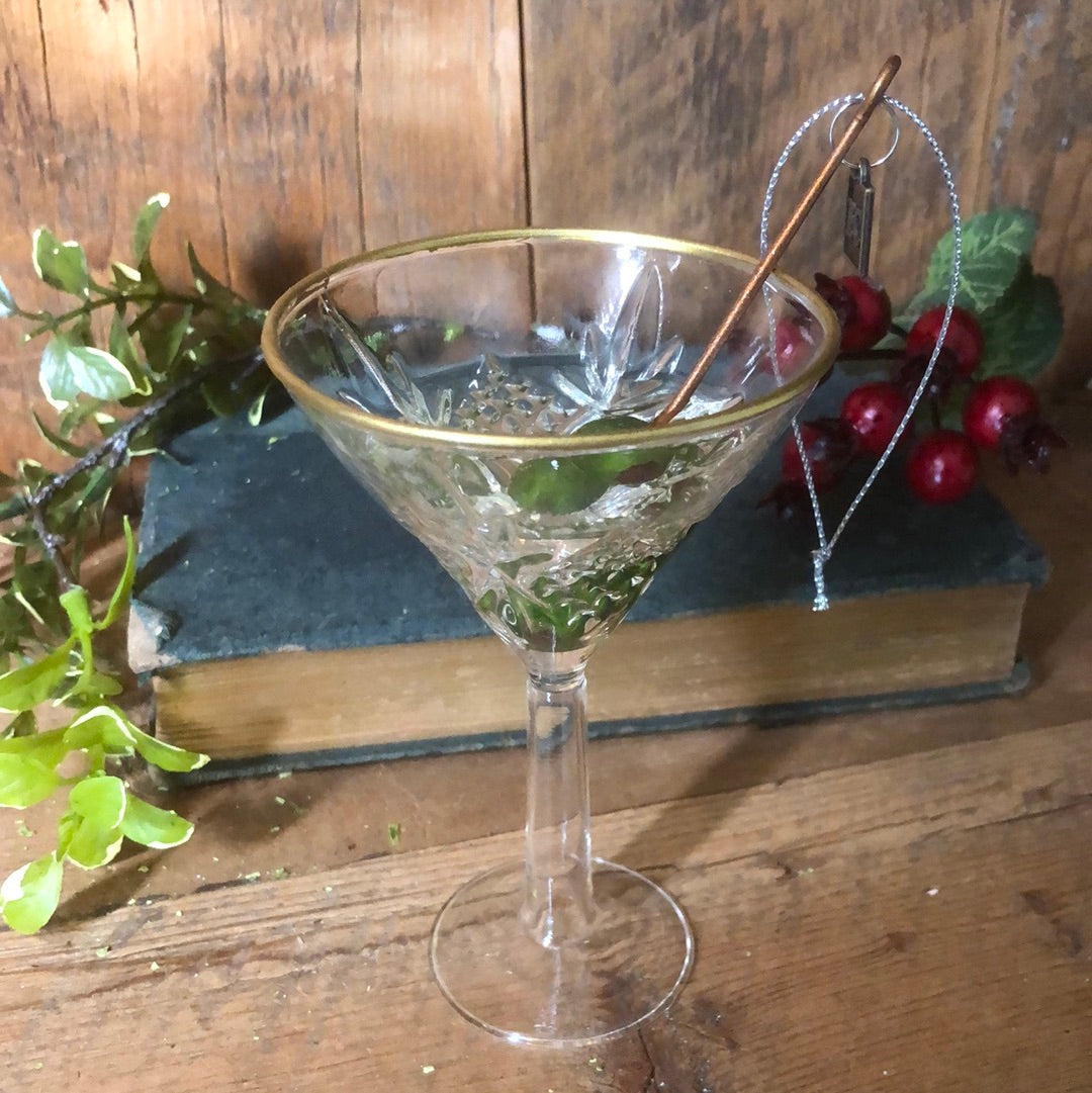 Elegant Martini Glass Ornament