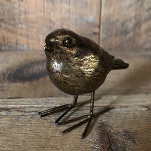Antique Gold Bird Looking Straight