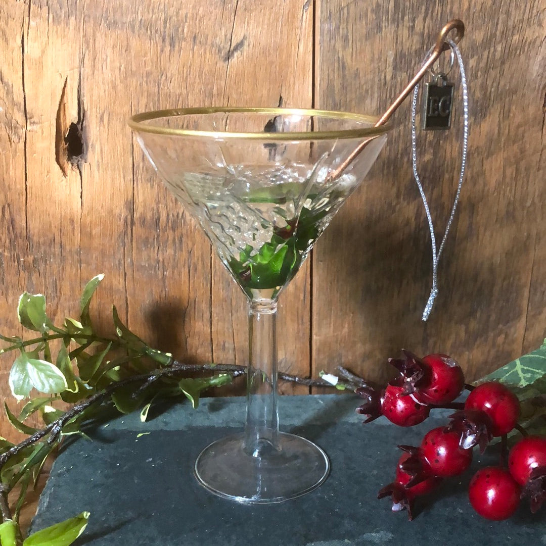Elegant Martini Glass Ornament