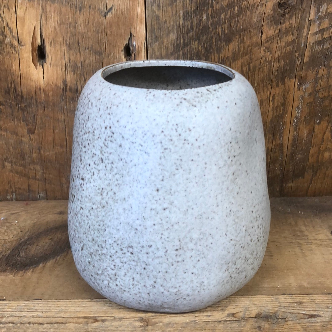 Tan Brown Speckled Pot Small