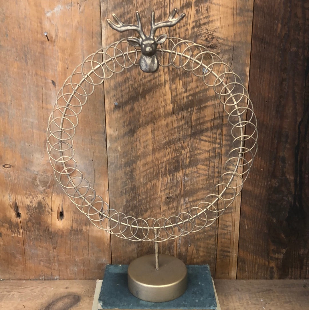 Round Wire Christmas Card Holder Stand