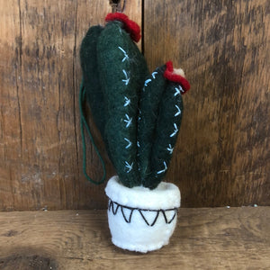 Festive Felt Cactus Ornament